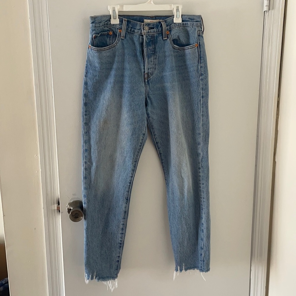Blue Levi Wedgie jeans